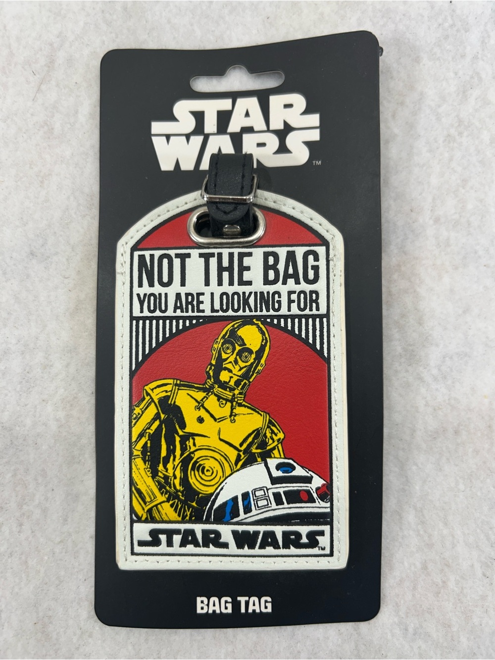 NWT Star Wars C-3PO R2-D2 Not The Bag You’re Looking For Luggage Tag